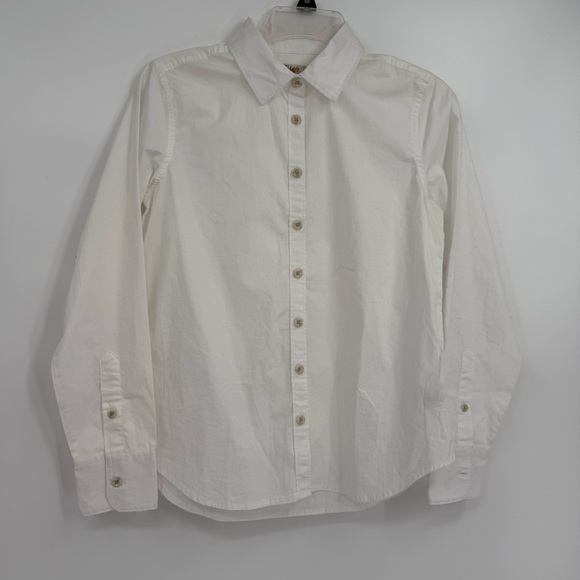 Faherty Shirt Women’s Size XS Top Cotton Button Up Collared White Long Sleeve - Picture 10 of 10